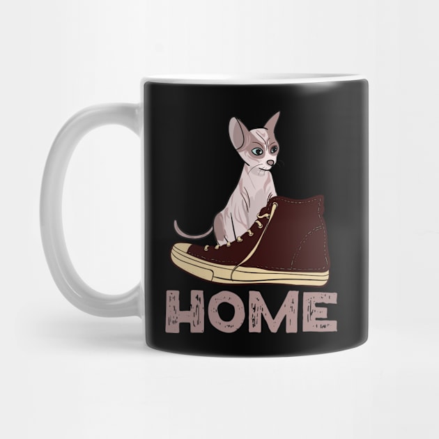 Home is where cat wants to be, even the fluff owner shoes by alcoshirts